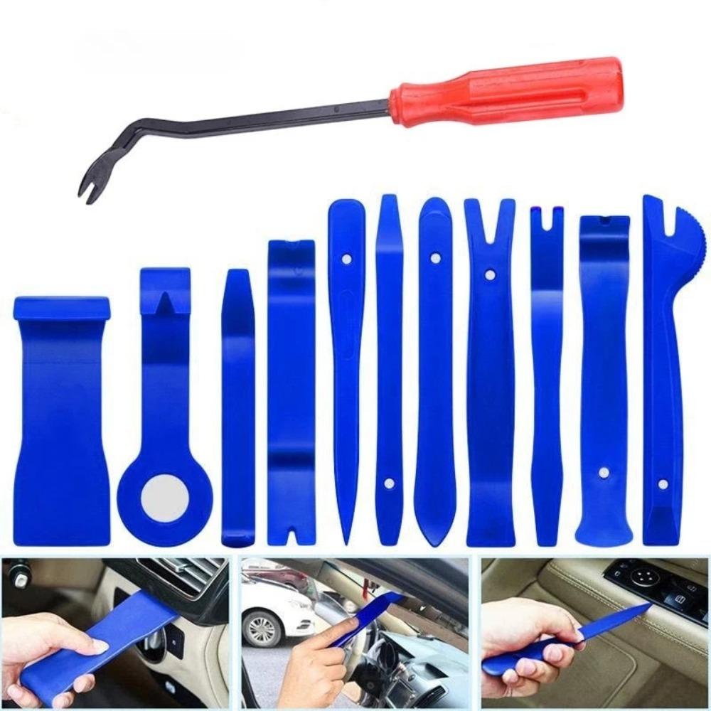 12 Pcs Plastic Car Door Trim Removal Tool Kit for Interior Panel Clip Disassembly Without Scratching Paint Surface