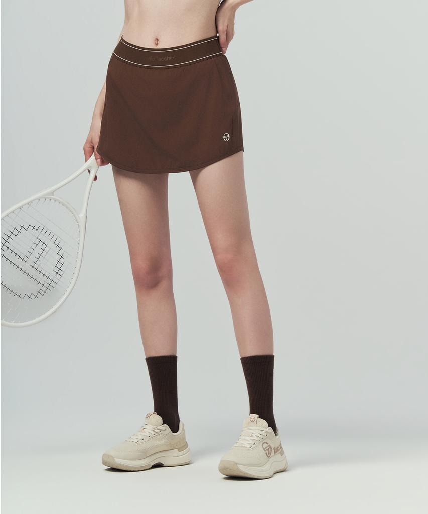 SERGIO TACCHINI W Lightweight Woven Skirt (D.Brown)