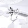 Adjustable Sterling Butterfly Ring Women Men Vintage Geometric Animal Jewelry 2025 Collection