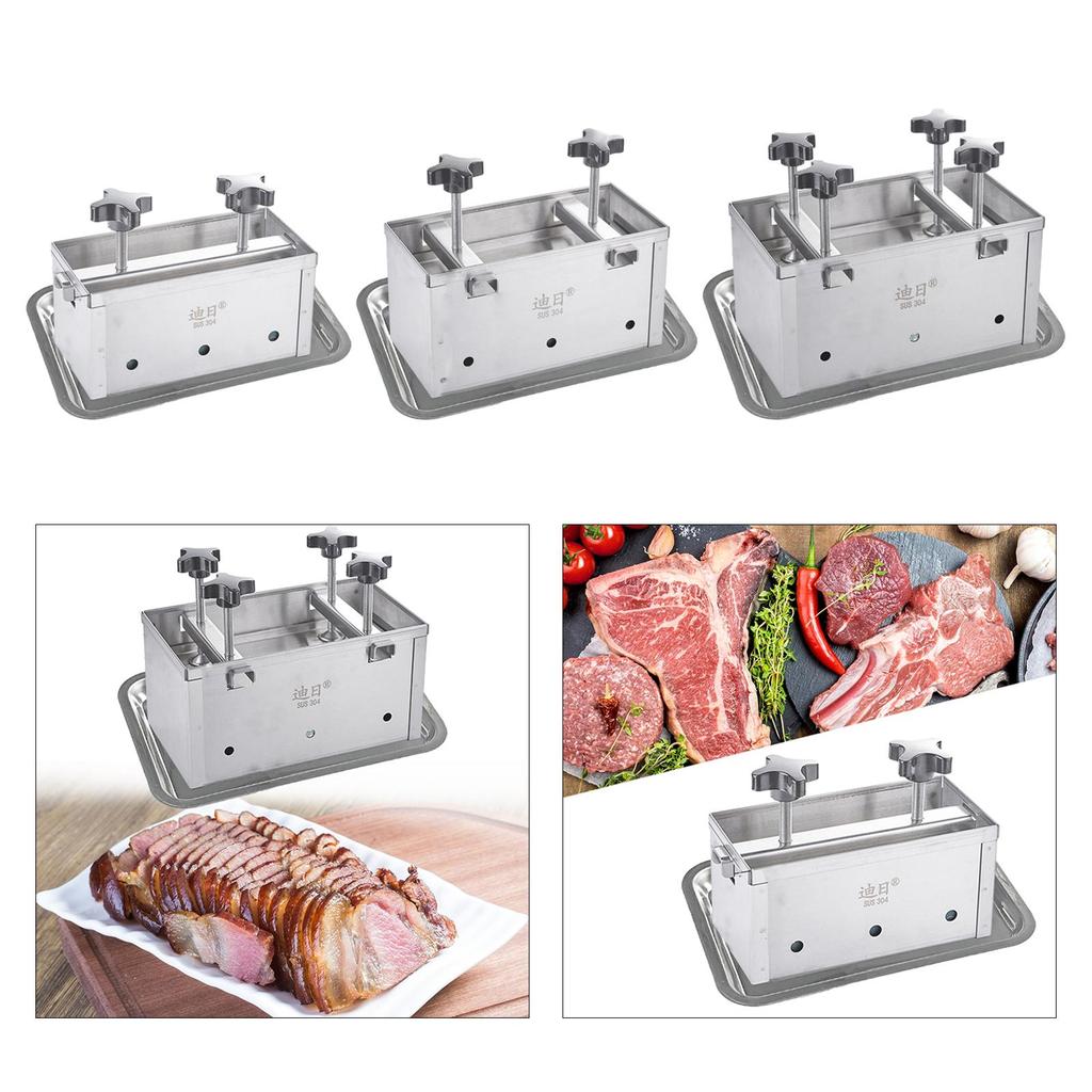 Scatola Stampo Pressione Carne di Prosciutto in Acciaio Inossidabile per Preparazione Hamburger per Pranzo
