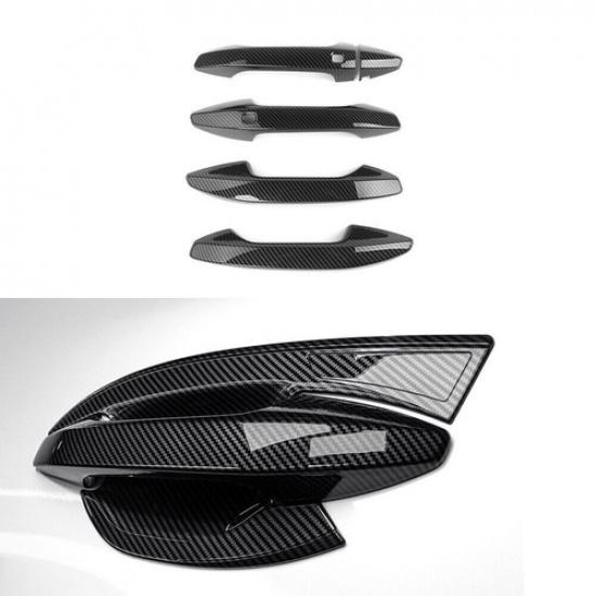 Carbon Fiber Style ABS Car Door Handle Cover Trim For Kia Sportage NQ5