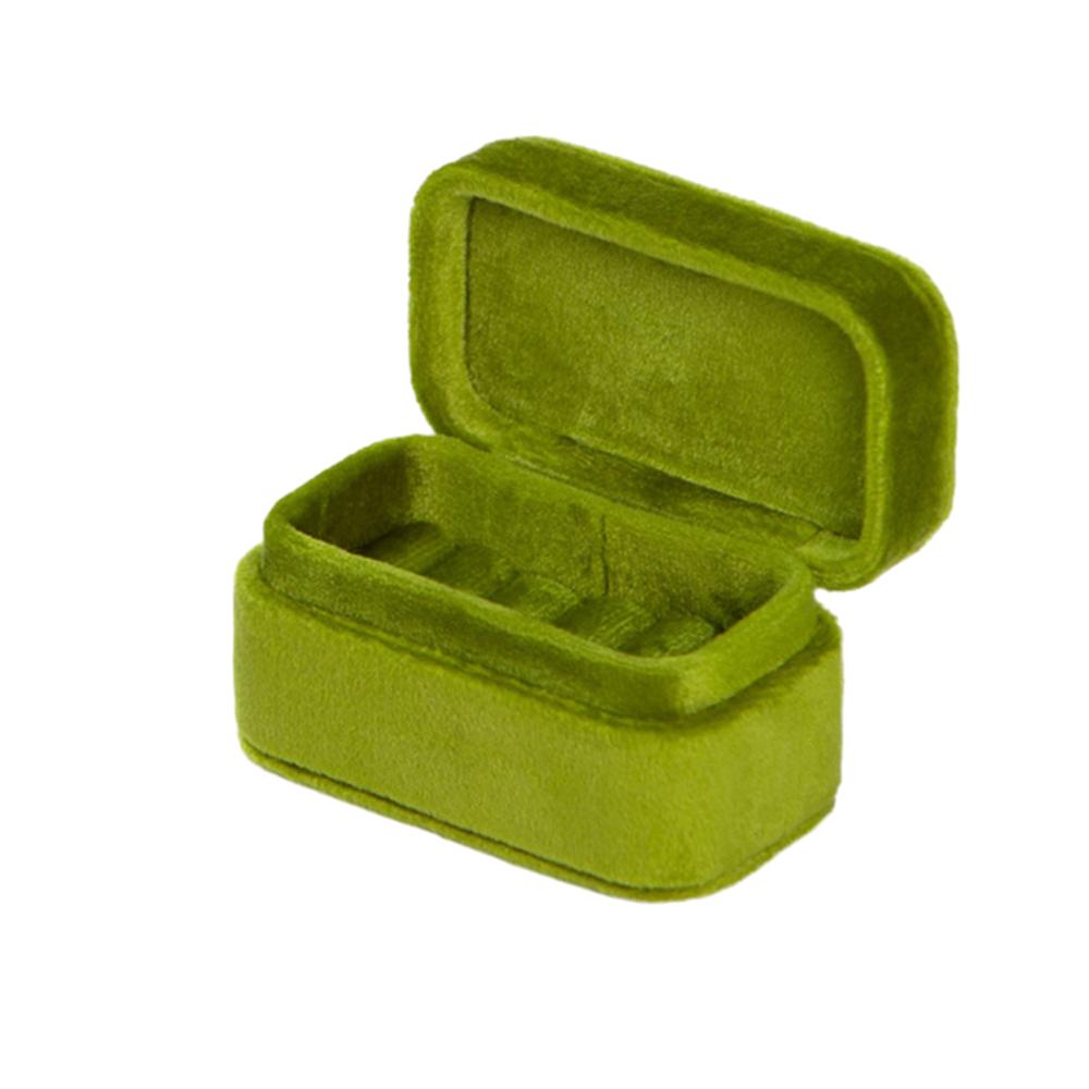 Square Rings Bearer Box Luxury Jewelry Organizer Simple Velvet Rings Holder  Propose