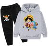 Lente Herfst Modellen Warm Comfortabel Kinder Hoodie Set Jongens Sport Vrije Tijd Tweedeelig Set Modieuze Cartoon Lange Mouwen Tweedeelig Set