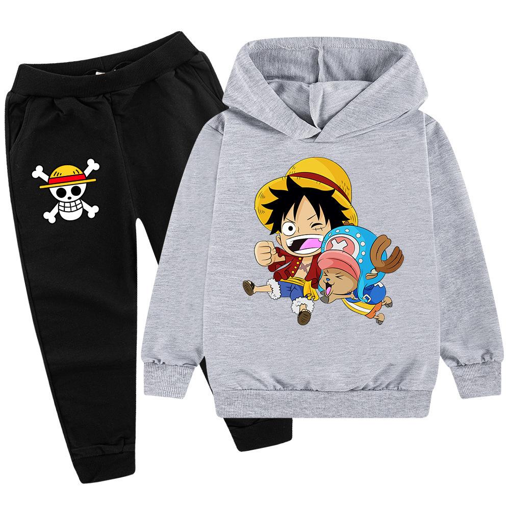 Lente Herfst Modellen Warm Comfortabel Kinder Hoodie Set Jongens Sport Vrije Tijd Tweedeelig Set Modieuze Cartoon Lange Mouwen Tweedeelig Set