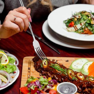 2Pcs Extendable Fork Set Stainless Steel Telescopic Fork Adjustable Extending Fork 8.7