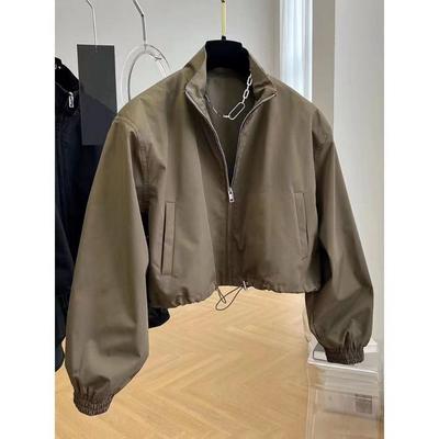 Spring and Autumn New Style High-end Chic Stand-up Collar Short Jacket Women's Casual Work Wear Temperament