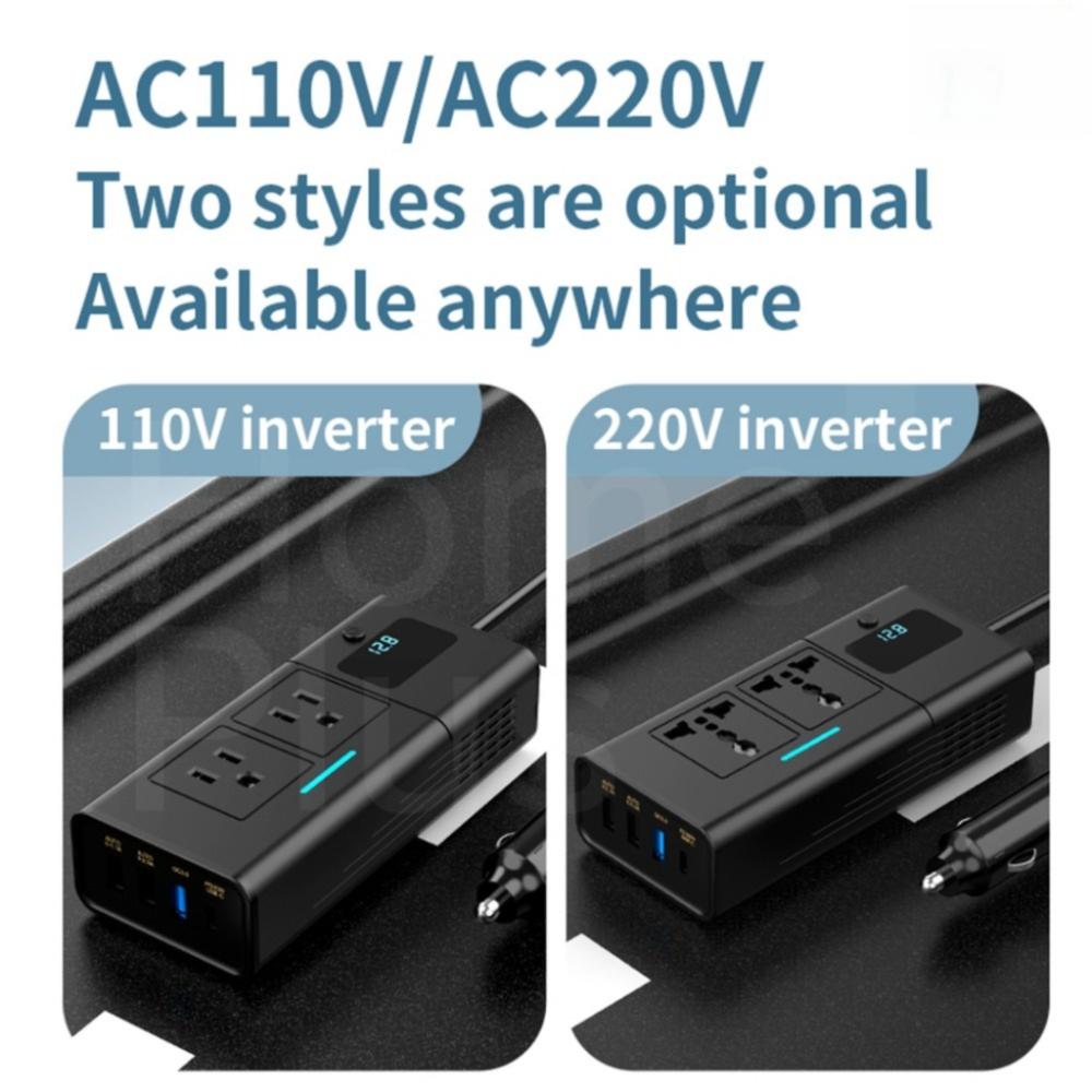 200W Car Inverter Fast Charging Automotive Charger Inverter Universal Power Adapter  for Vehicles
