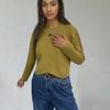 Women's Retro Plaid Knitwear: Round Neck Long Sleeve Cardigan with Metal Chain