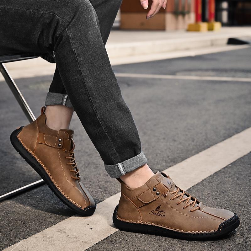 Men's High-top Casual Shoes Handmade Sneakers Casual Shoes Plus Size 39-48