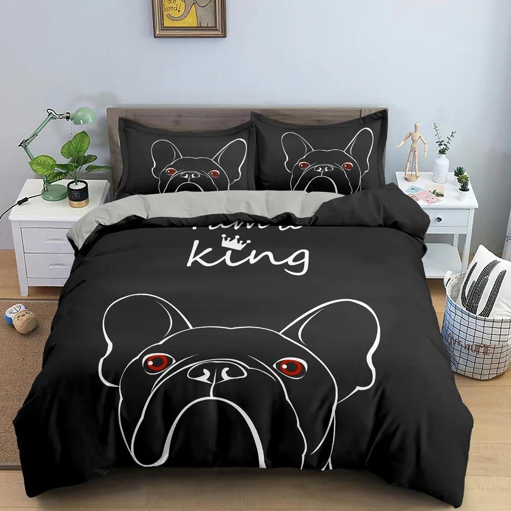 Cartoon Dog Duvet Cover Cute Pet Printed Bedding Set Comforter Covers Twin King Quilt Cover With Pillowcase Bedclothes