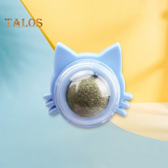 Catnip Ball Edible Catnip Ball Toy Safe Healthy Kitten Chew Teeth Cleaning Dental Toy Wall Treats Cat Lick Ball Toy for Indoor Cats
