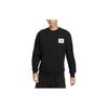 Jordan Logo Embroidered Fleece Pullover Sweatshirt Men Tops Black FB3910-010