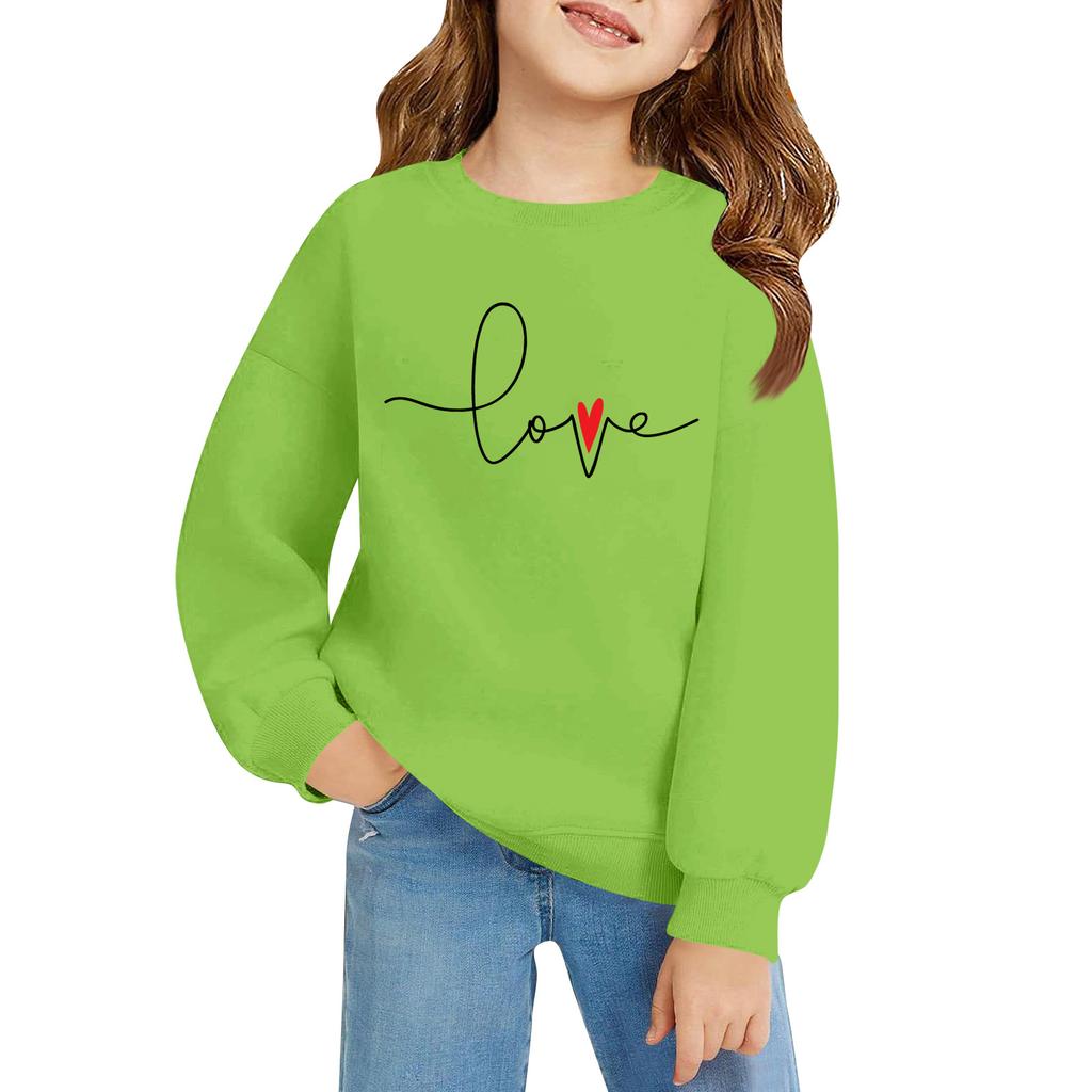 Kinder Langarm Lockerer Pullover Buchstabenaufdruck Rundhals Sweatshirt