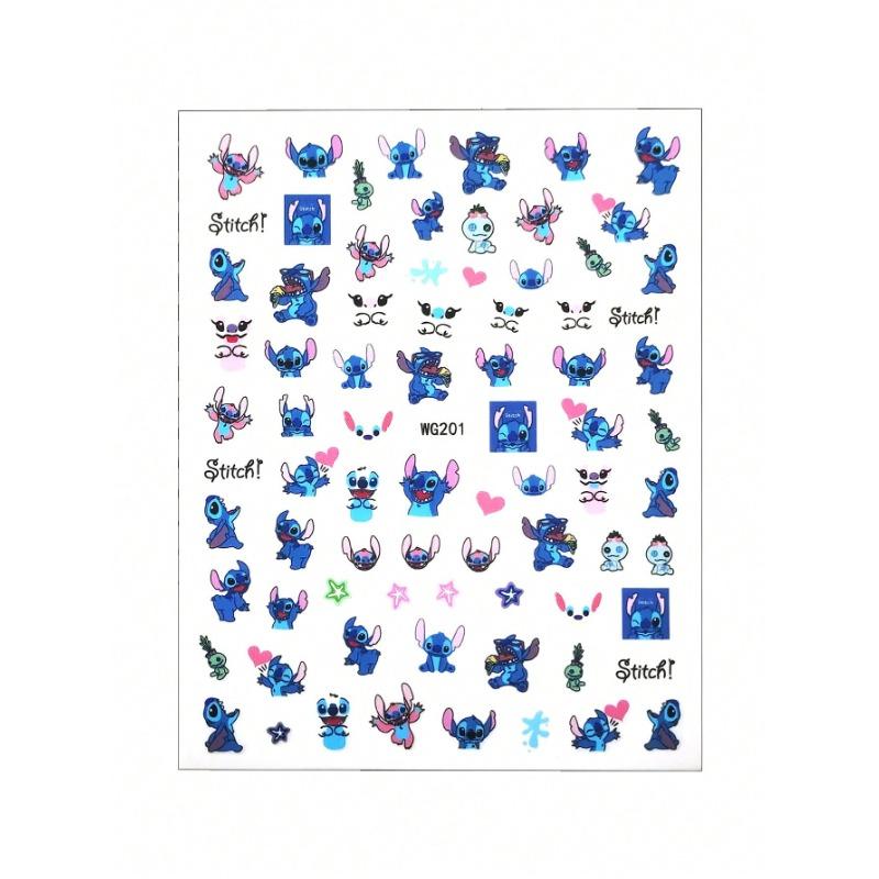 Последние стикеры для нейл-арта со Стичем Аниме Фигурки Анимация Стикеры для нейл-арта Полностью клейкие стикеры для ногтей Стикер для нейл-арта Игрушки Подарок