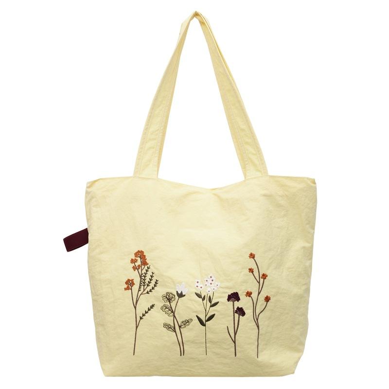 Summer Large-capacity Commuter Shoulder Tote Bag Women's New Fashion Embroidery Cloth Bag Bag Underarm Bag
