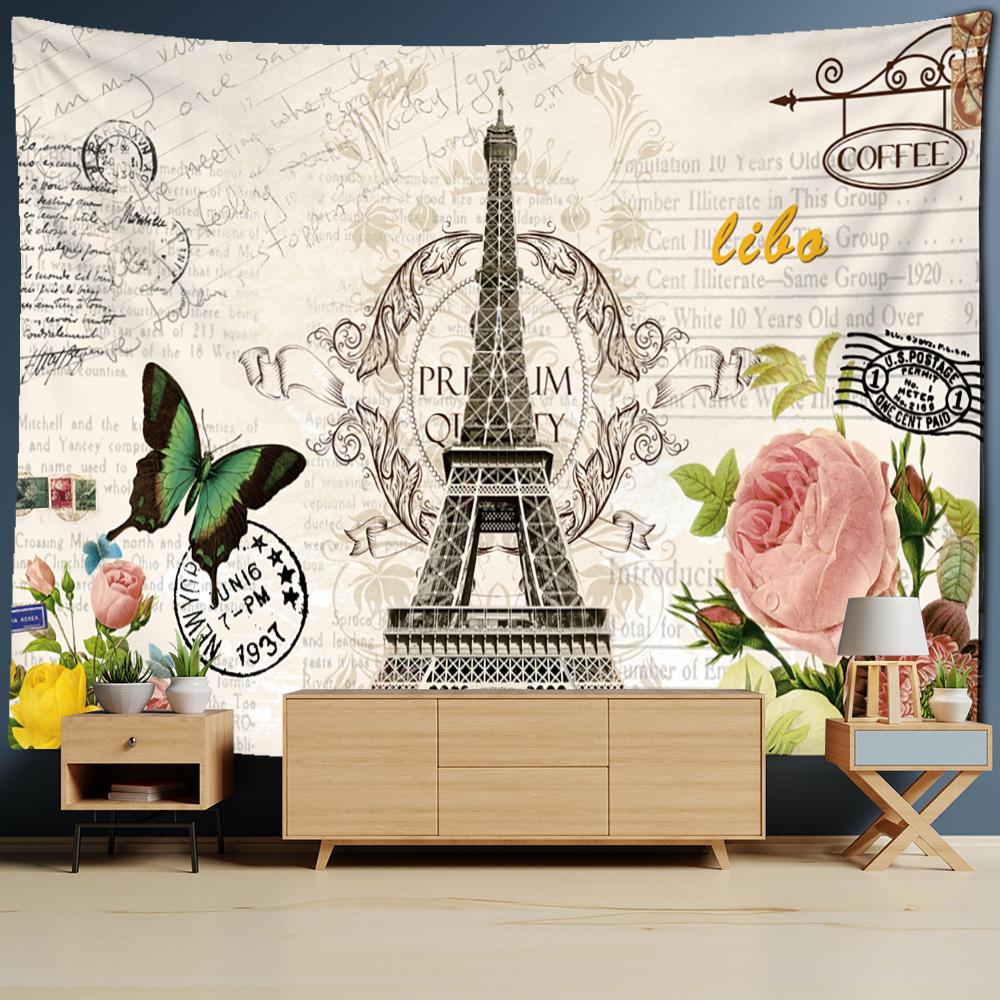 Nautical Background Cartoon Stamp Tapestry Wall Hanging Retro Kawaii Hippie Tapiz Psychedelic Kids Room Home Decor