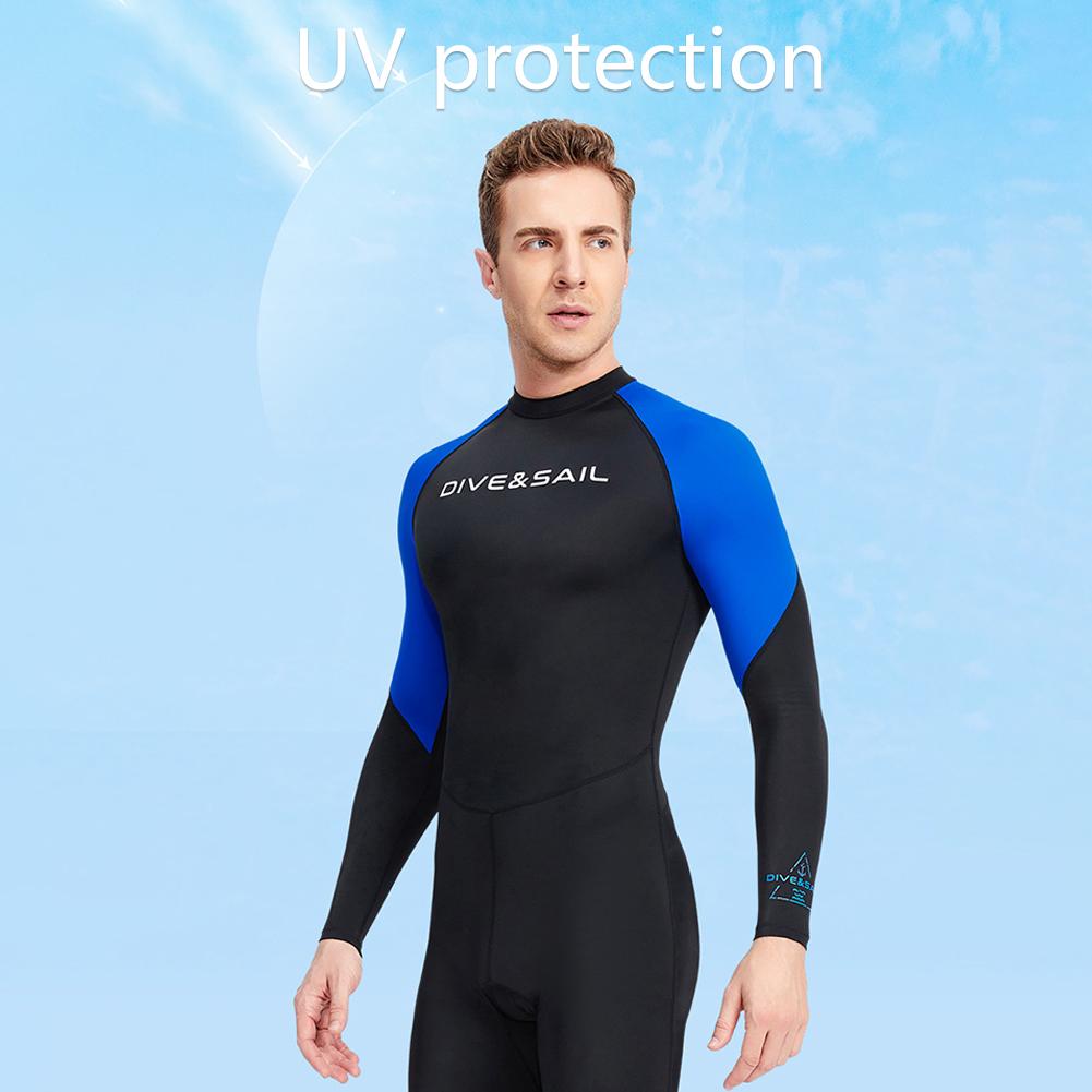 Men Diving Protection Clothes Warm Sunscreen Snorkeling Surfing Swimsuit with Zipper Anti-scratch Breathable Outdoor Accessories