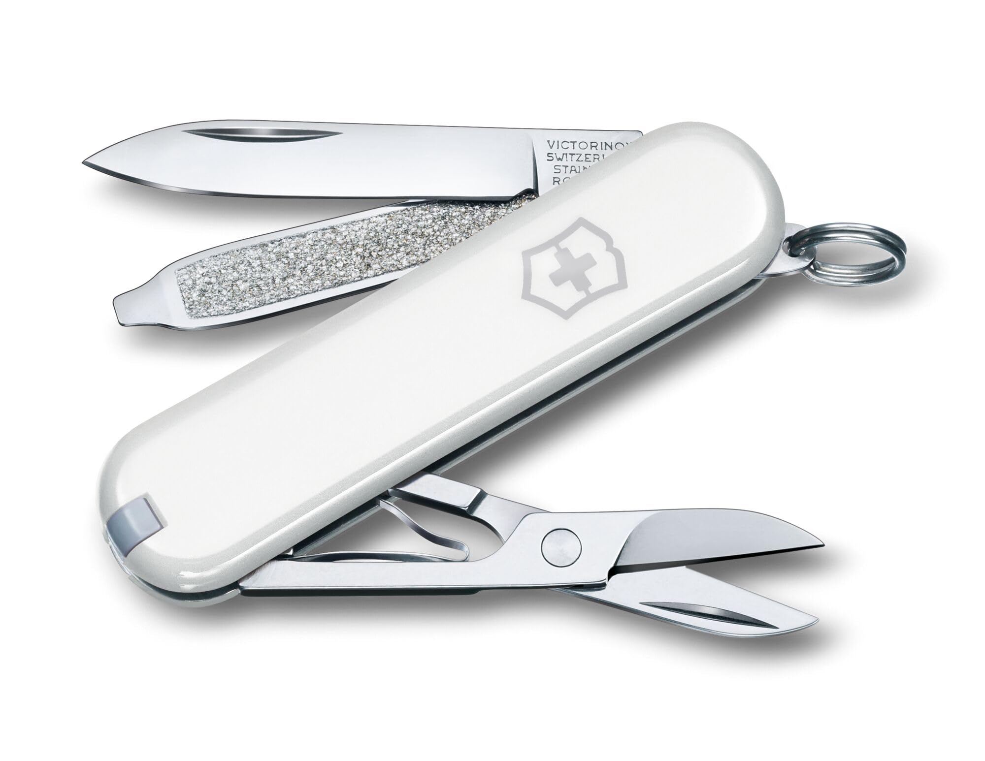 

VICTORINOX Classic SD Falling Snow for Outdoor Emergency and Disaster Compact and this tool includes a flathead and a Multi-Tool Camping,