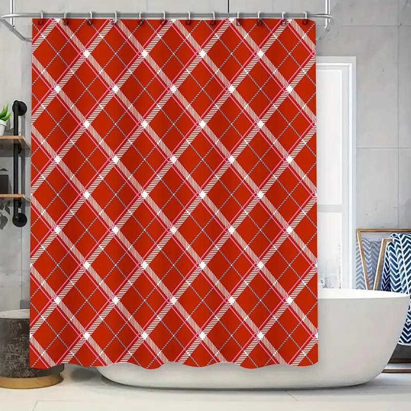 

Vibrant Geometric Shower Curtain Waterproof Decorative Bath Mat Home Decoration W60H190(CM)-1 Pcs