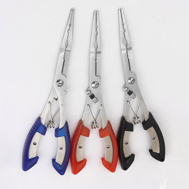 Fish Pliers Ergonomics Anti-Slip High-Strength Multifunctional Cut Fishing Line Fishing Tied Hooks Pliers Angling Equipment