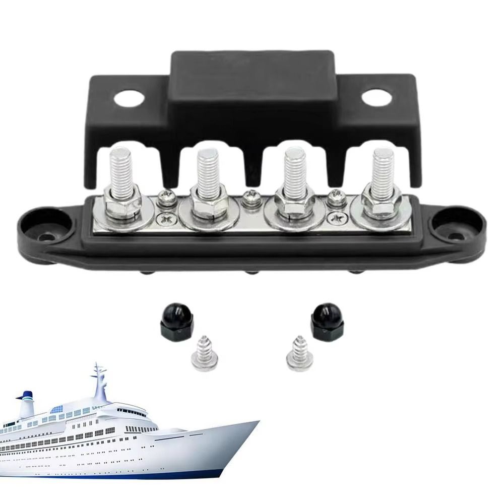 Insulation Base Terminal Screw Bus Bar 4 Studs Wiring Stud Rows Safe Screws Terminals  Vehicles