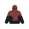 Color-Block Spliced Fleece-Lined Zipper Sport Pullover Hoodie Men Tops Fescue-Red CK3107-010