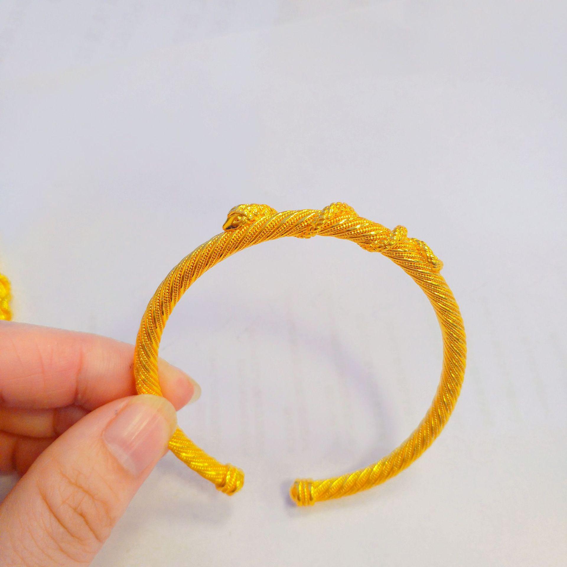 Золотой браслет-змея с витками - Открытый дизайн, вдохновленный Зодиаком, Роскошное ювелирное изделие