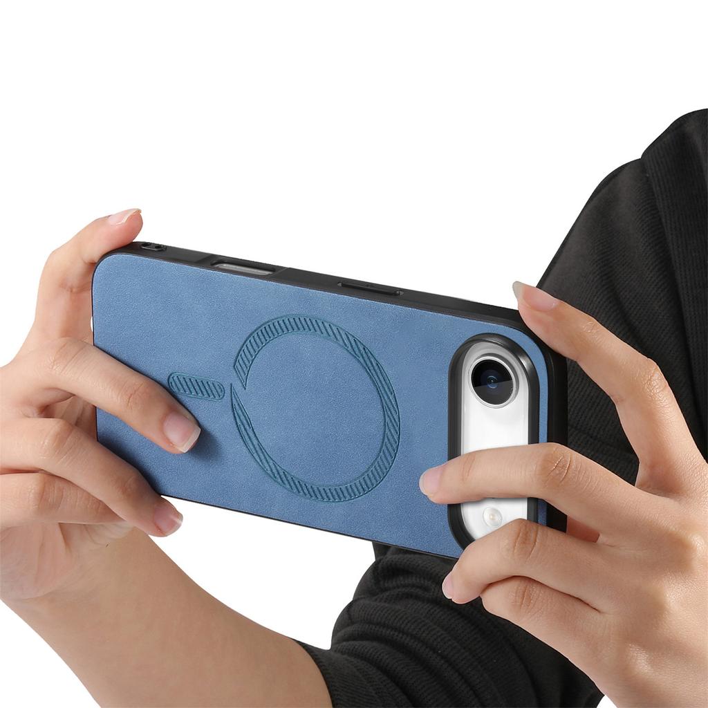 For iPhone Air Leather Back Case Compatible with MagSafe Skin-touch Phone Cover