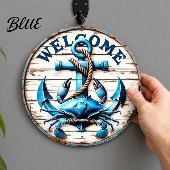 Nautical Wall Art Decorative Hanging Sign Lightweight Wooden Sign with Marine Elements