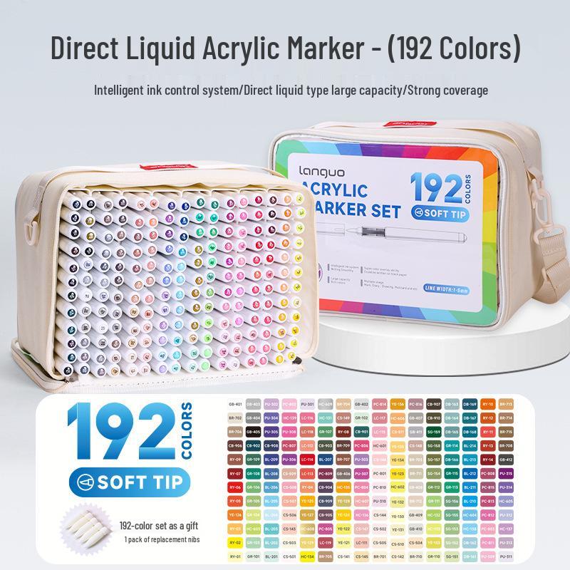Blue Fruit Direct Liquid Acrylic Marker Pen for Kids - Large Capacity Soft Tip for Watercolor Painting