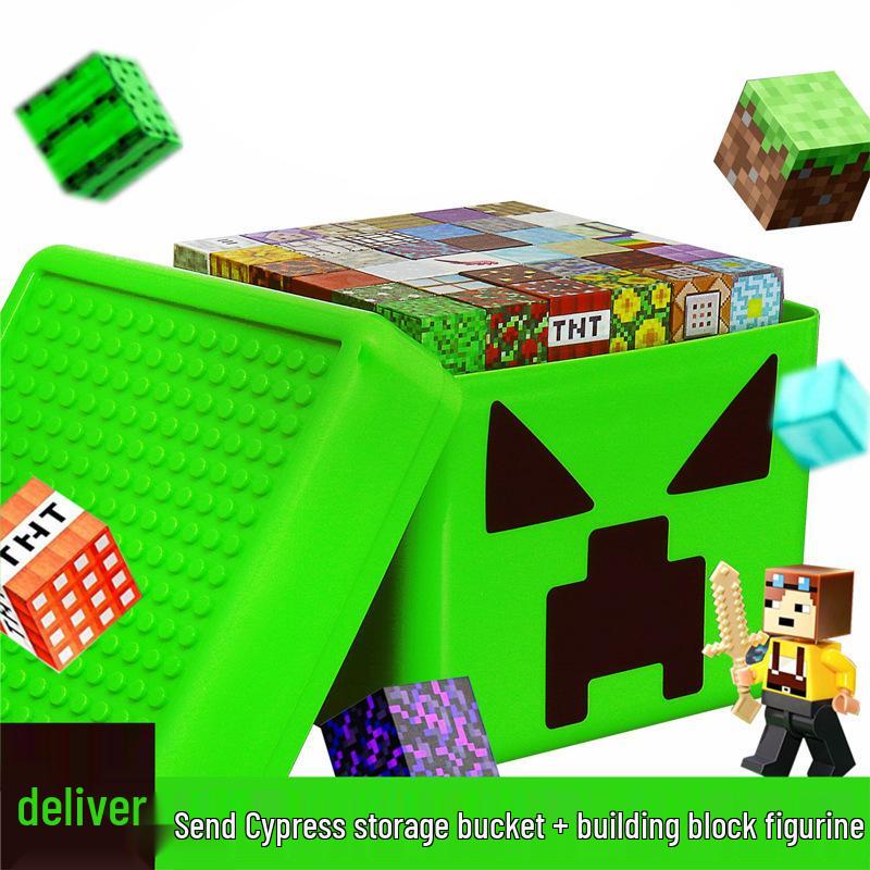 Magnetic Cube TNT Creeper Storage Box - Building Blocks & Desktop Organizer Toy
