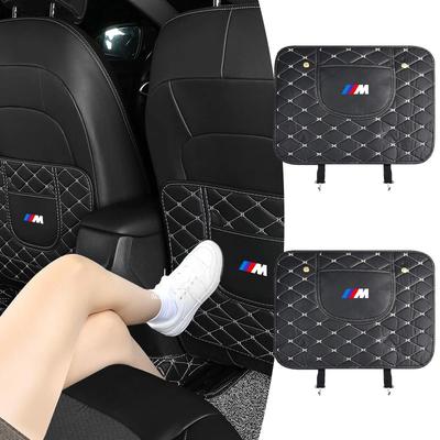 Tapetes Anti-Chute com LOGO M Couro PU Protetor de Cobertura para Encosto de Banco de Carro para M X6 X1 X2 X3 X4 X5 X7 E46 E39 E90 E36 E60 E34 E30 F30 E71 F10 F10 E34 E92