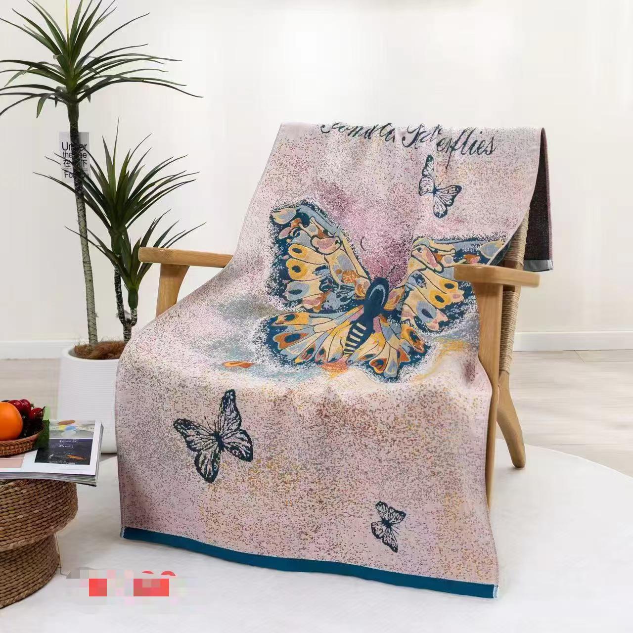 

Очень большое хлопковое марлевое мультяшное банное полотенце - Мягкое, быстросохнущее для взрослых и детей 80*160