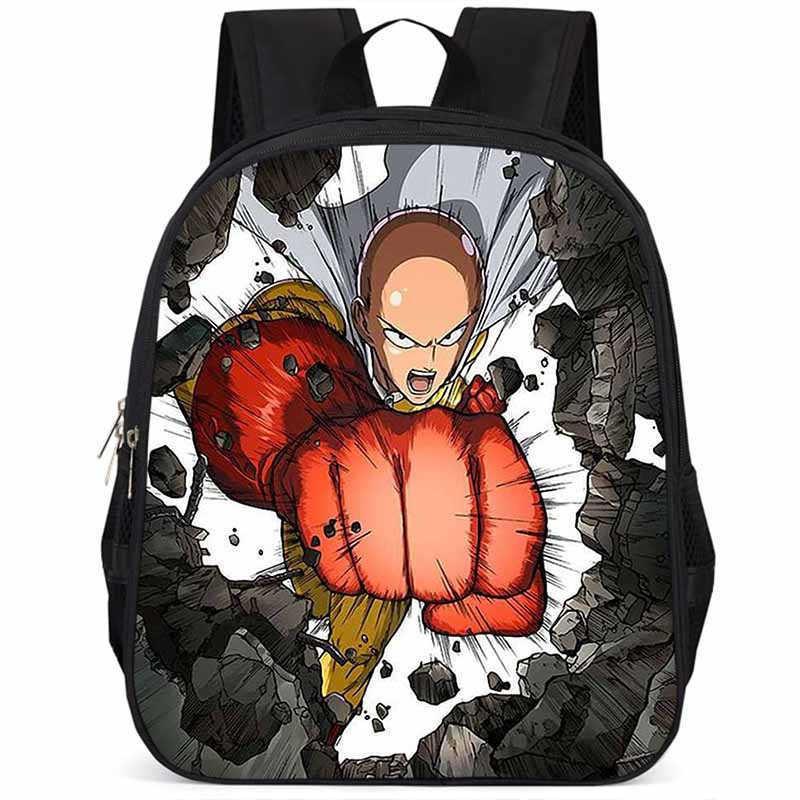 One Punch Man 15-inch Large Capacity Lightweight Oxford School Backpack For Kids