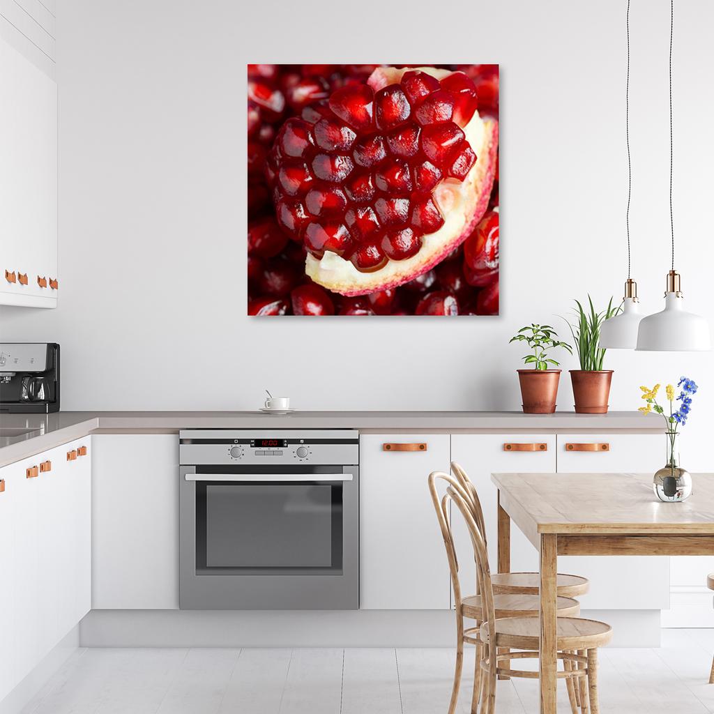 Canvastavla Granatäpple makro