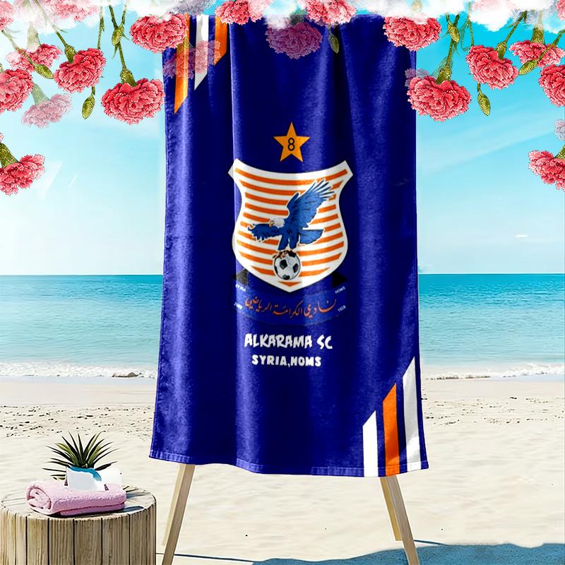 Alkarama SC Print Beach Towel, Large Soft Quick Dry Towel for Beach Camping Swimming