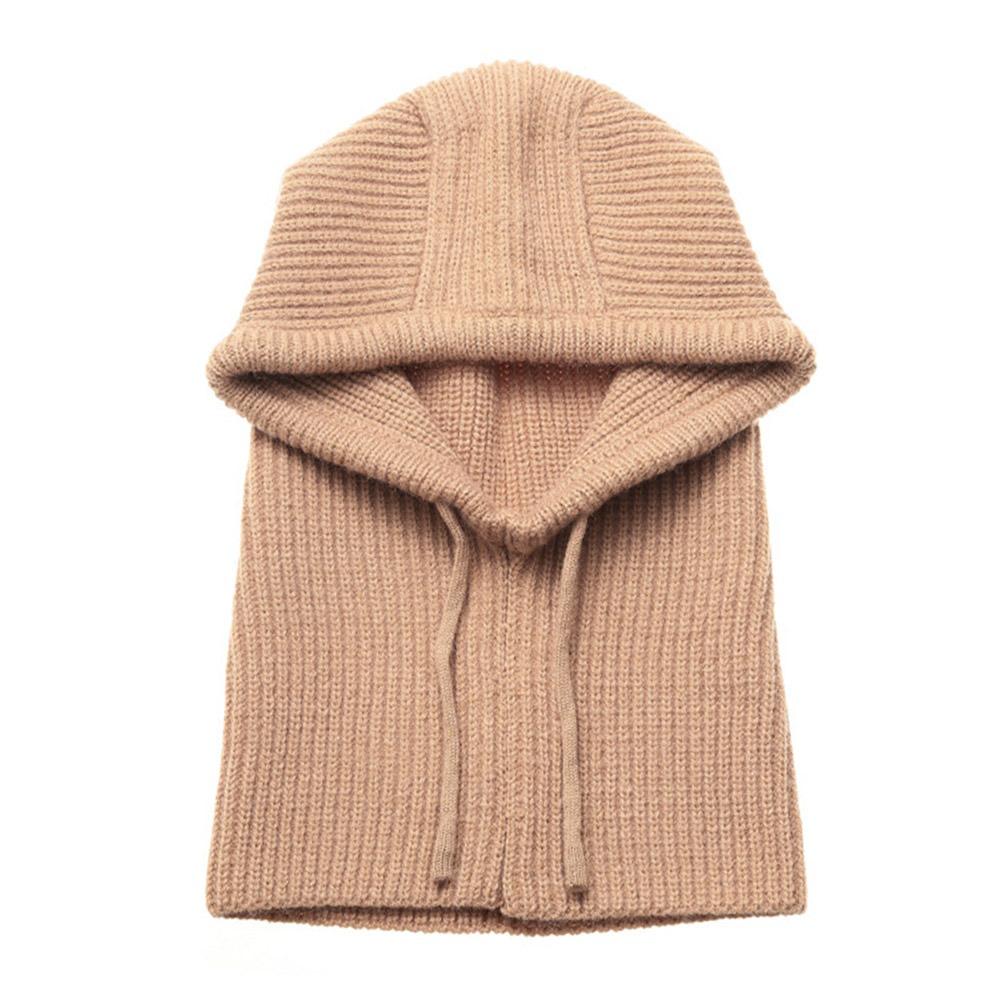 

Windproof Balaclava Hat Drawstring Women s Head Hooded Cap Fashion Ski Mask Caps Outdoor хаки