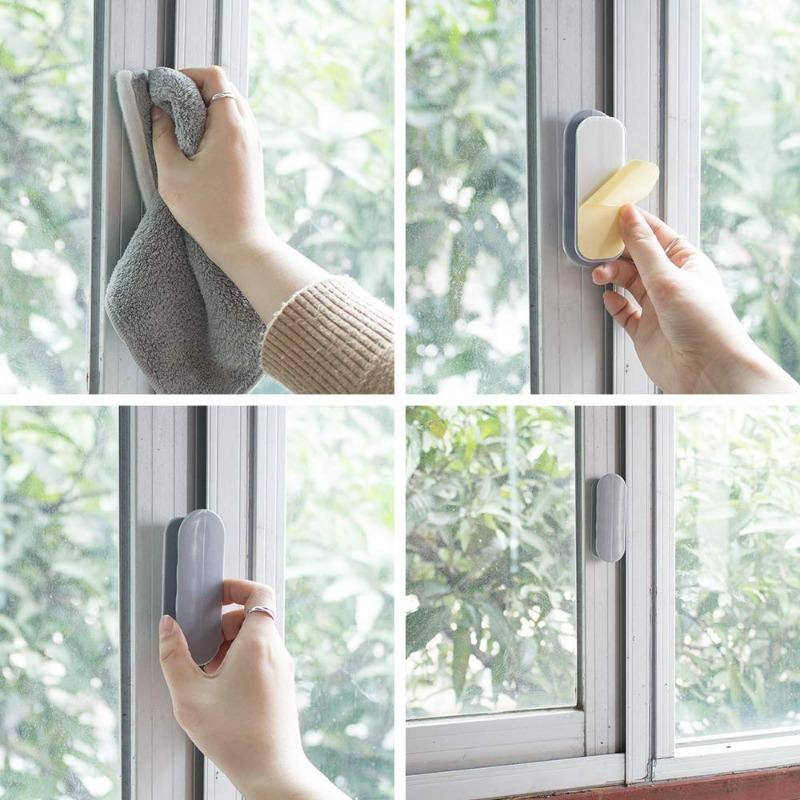 Non Perforated Window Handle 2 Cabinet Handles Toilet Lid Holder Labor-saving Auxiliary Handle Holder