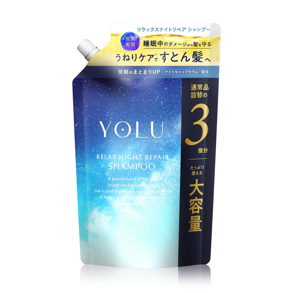 [New Model] YOLU Yoru Shampoo Refill, Large Capacity, Relax Night Repair
