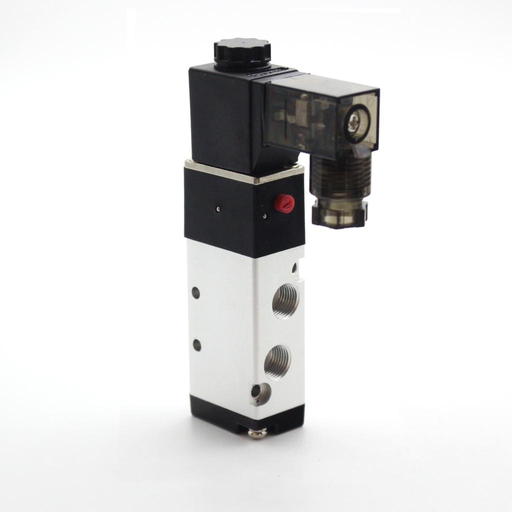 DC24V DC12V AC24V AC110V AC220V 4V110-06 5 Way 2 Position 1/8" Pneumatic Solenoid Valve with 4mm 6mm 8mm Fitting