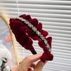 Elegant Shiny Rhinestone Headband French Style Women Sequin Hairband  Banquet