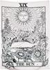 Indian Consigners Tarot Cards Tapestry Black & White The Sun Small Cotton Posters Medieval Europe (100 CM x 75 CM) (The Sun B/W)