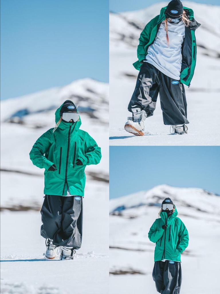 Pantaloni de schi retro americani cu model herringbone: Impermeabil, Rezistent la uzură, Căldură de iarnă, Unisex.