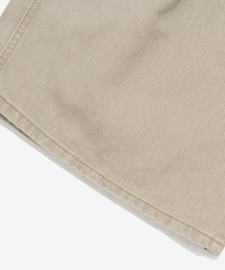 CARGOBROS Cotton Wide Curved Half Denim Pants (Beige)