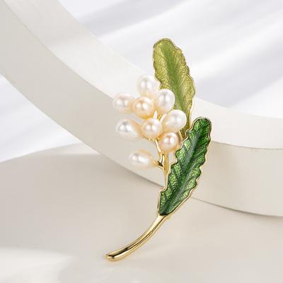 Broches seniores flor folha broche pinos para mulheres terno pingente moda broches jóias