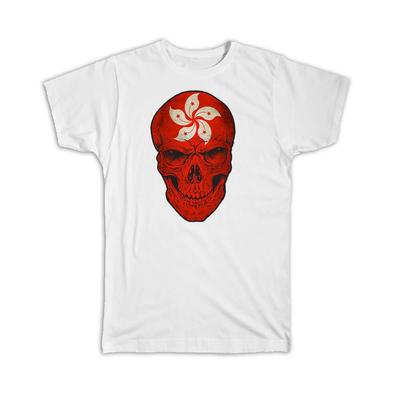 Gift T-Shirt : Hong Kong Flag Skull Konger National Colors