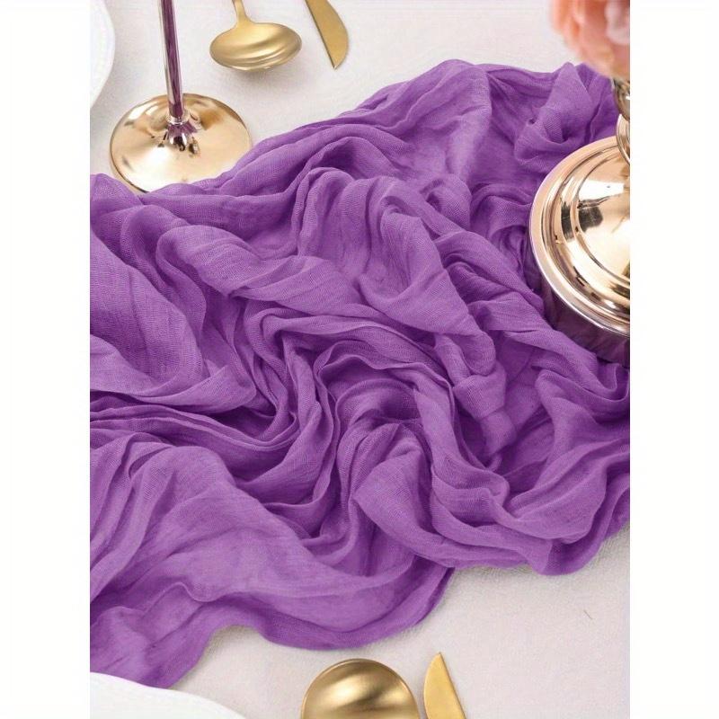 1 szt. Boho Styl Bali Muślin i Gaza Niebieski Bieżnik na Stół na Wesele lub Dekorację o Tematyce Wiejskiej