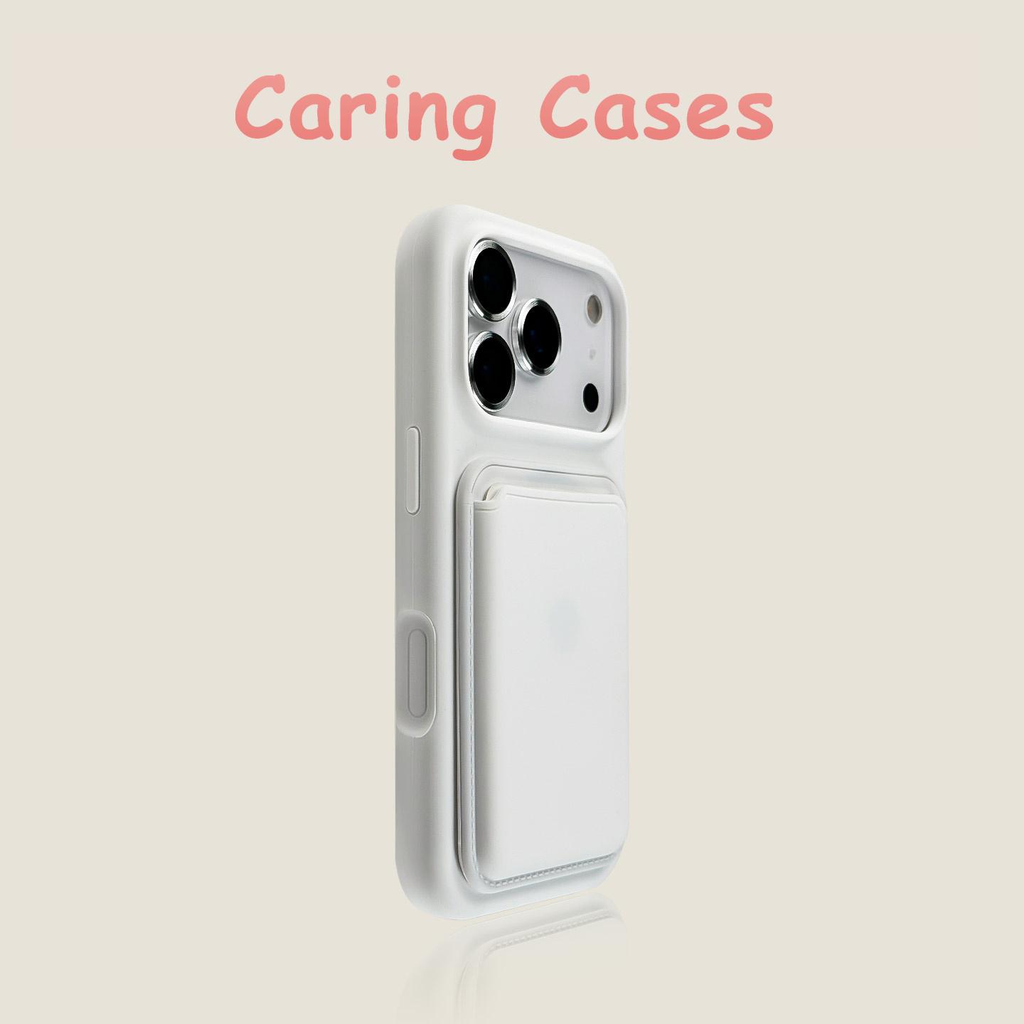 

For iPhone 17 Pro Max Case Large Cutout MagSafe Wallet Liquid Silicone Lens Cover Premium Couple for iPhone 16 15 14 13 12 11 iPhone 12 Pro білий