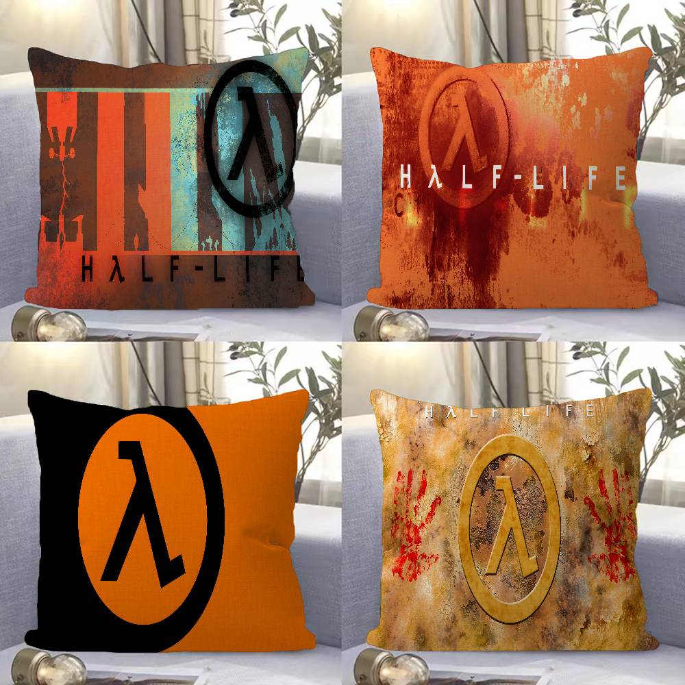 Game HHalf Life Decorative Room Aesthetics Pillow Case Home Decor Bedroom Sofa Bed Couch Pillow Cover x