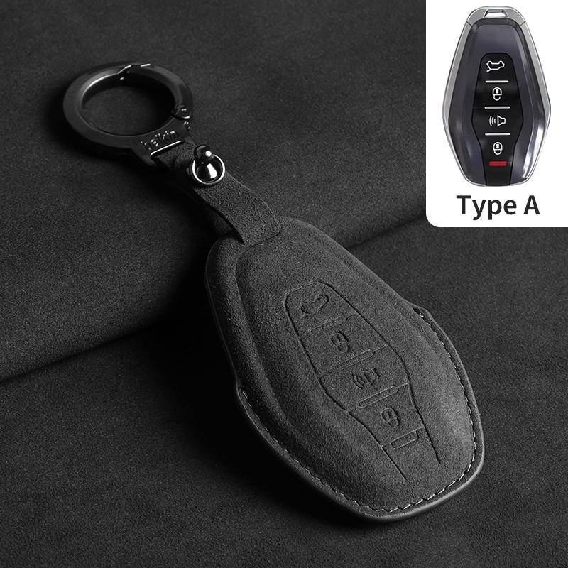 

Car Key Shell Fob For Chery Jetour Dashing X-1 Plus Dtc Leather Car Remote Key Case Cover Holder Keychain Protector